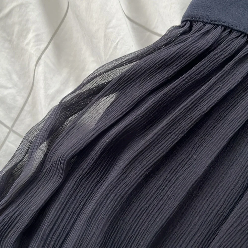 Diane Von Furstenberg Asti Navy Strapless Floor Length Gown/Dress - Picture 5 of 11